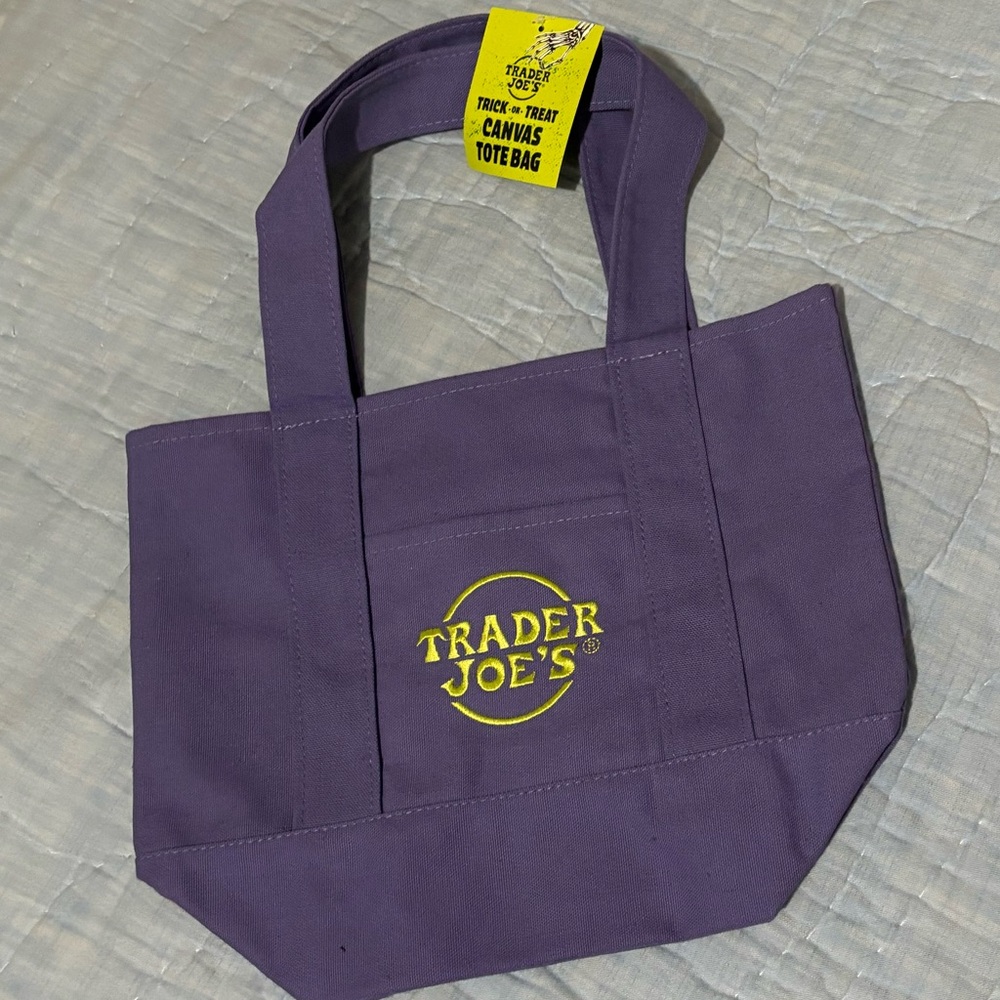 👻🔥Halloween Trader Joe’s Purple Canvas Tote Bag